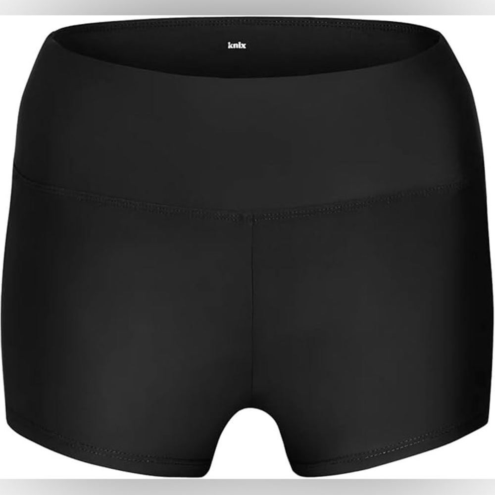 KNIX Leakproof Period Swim Short, Period Swimwear, UPF 50+ Black - Size XL